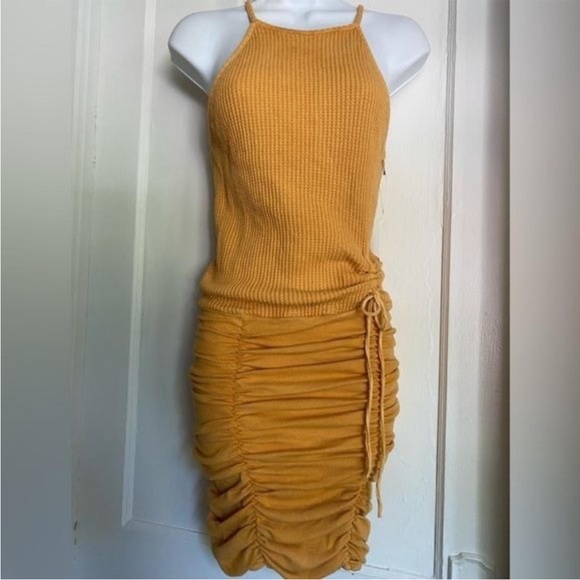 Free People Knit Ruched Dress - Picture 6 of 7